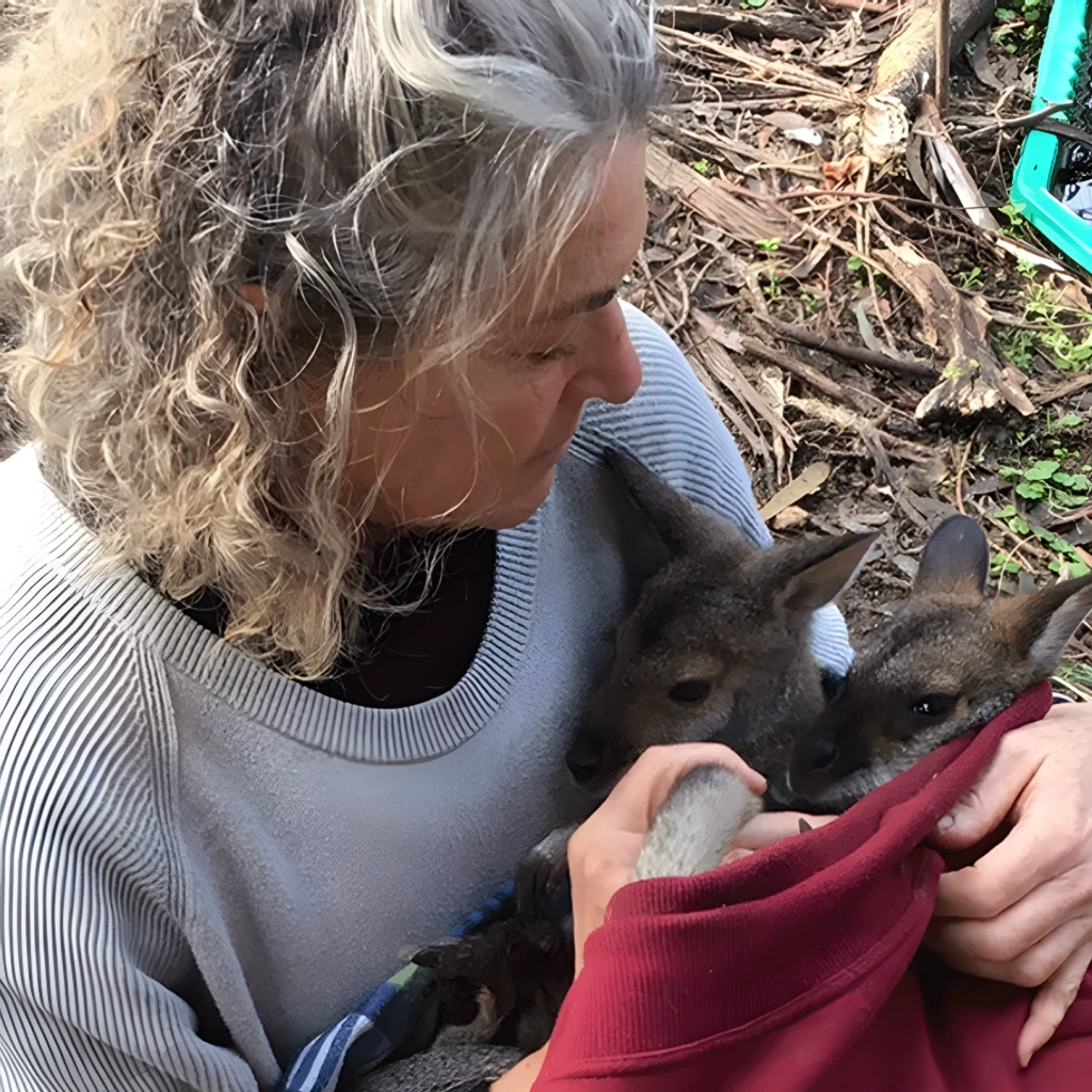 Vonnie with wildlife